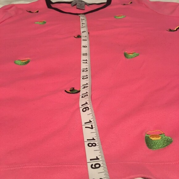 Designer Original shirt Women 1X pink embroidered shoes purses 3/4 sleeve Barbie - Picture 6 of 7